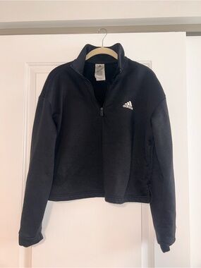 adidas Black Half-Zip Pullover Fleece